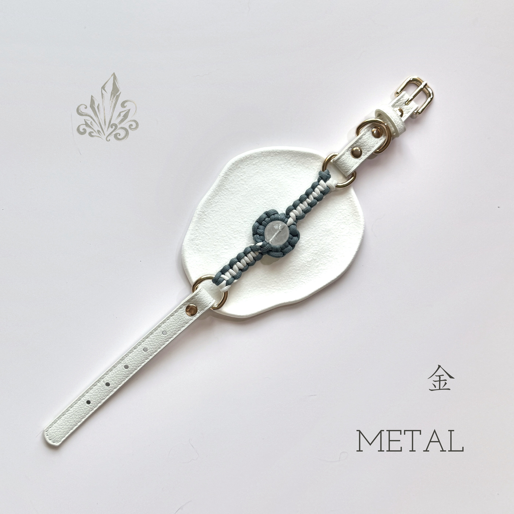 KANSHO Metal Element Handmade Clear Quartz Collar