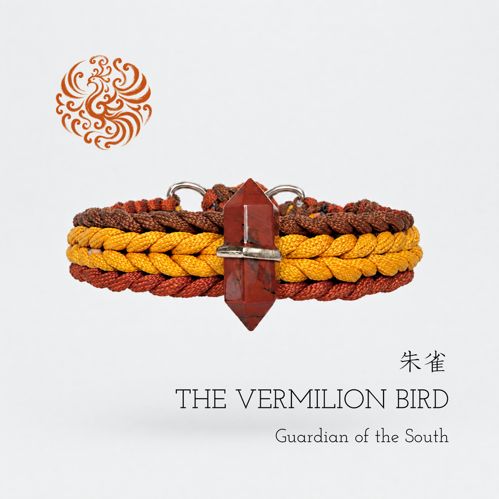 KANSHO Guardian of the South Red Jasper Handmade Sunstone Collar