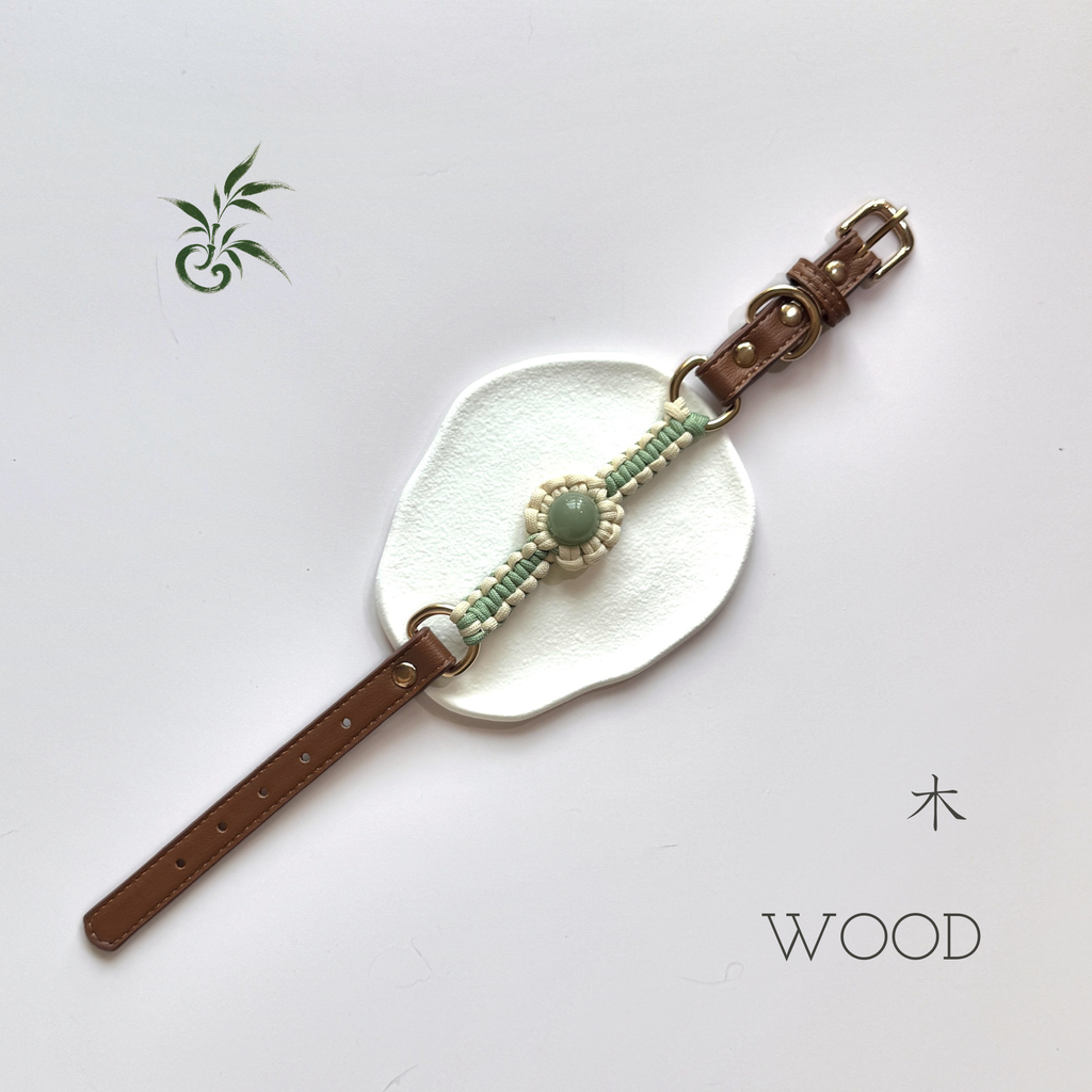 KANSHO Wood Element Handmade Green Aventurine Collar