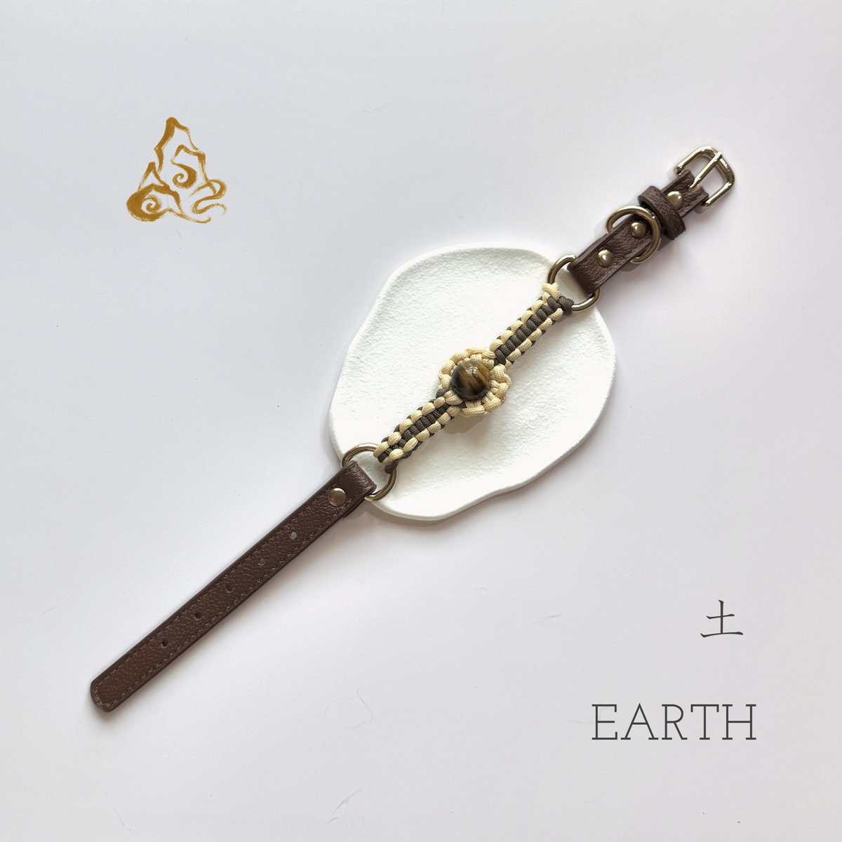 KANSHO Earth Element Handmade Tiger's Eye Collar