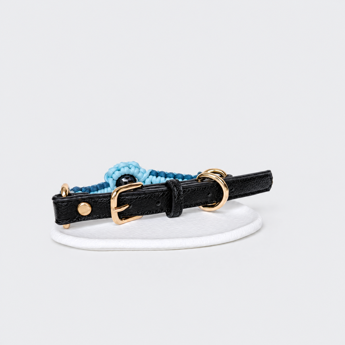 KANSHO Water Element Handmade Silver Obsidian Collar