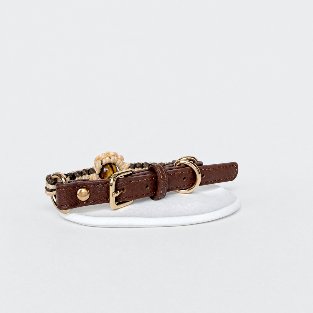 KANSHO Earth Element Handmade Tiger's Eye Collar