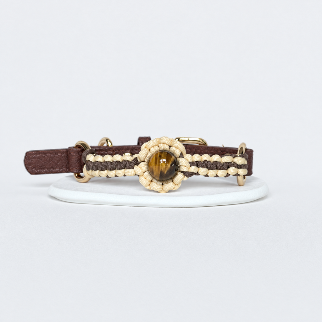 KANSHO Earth Element Handmade Tiger's Eye Collar