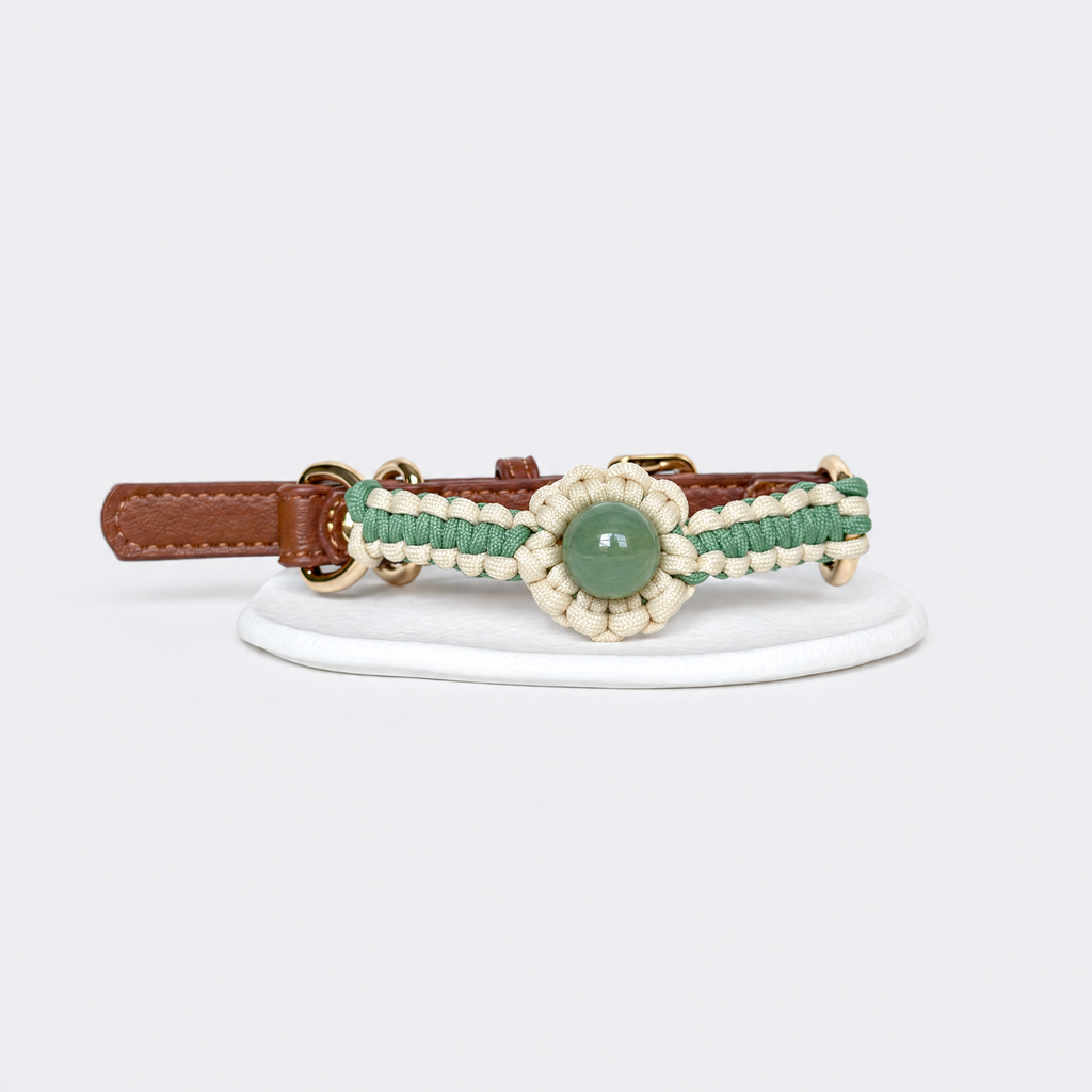 KANSHO Wood Element Handmade Green Aventurine Collar