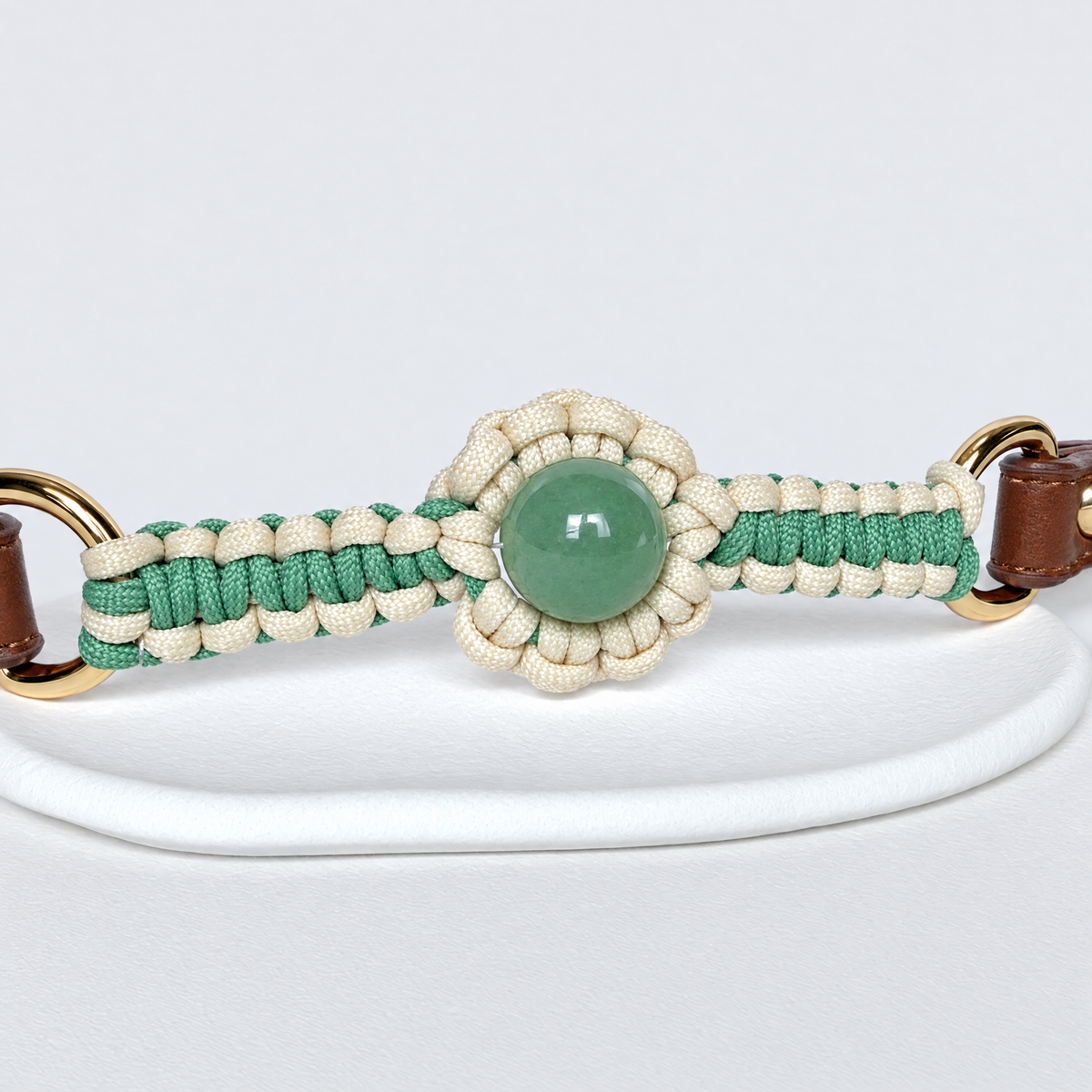 KANSHO Wood Element Handmade Green Aventurine Collar