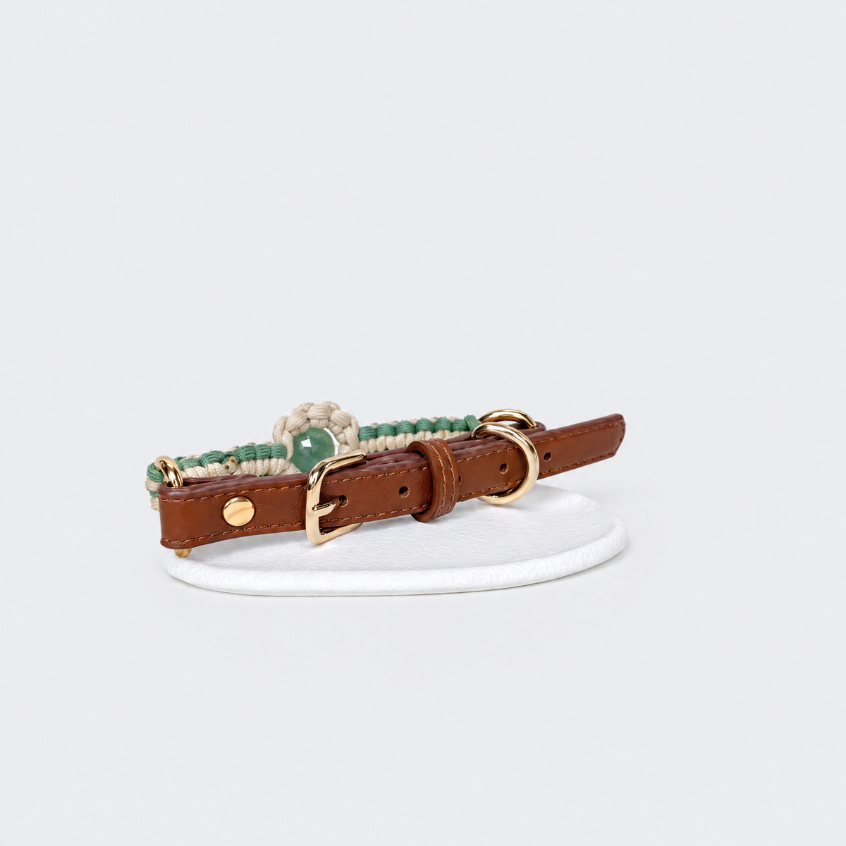 KANSHO Wood Element Handmade Green Aventurine Collar